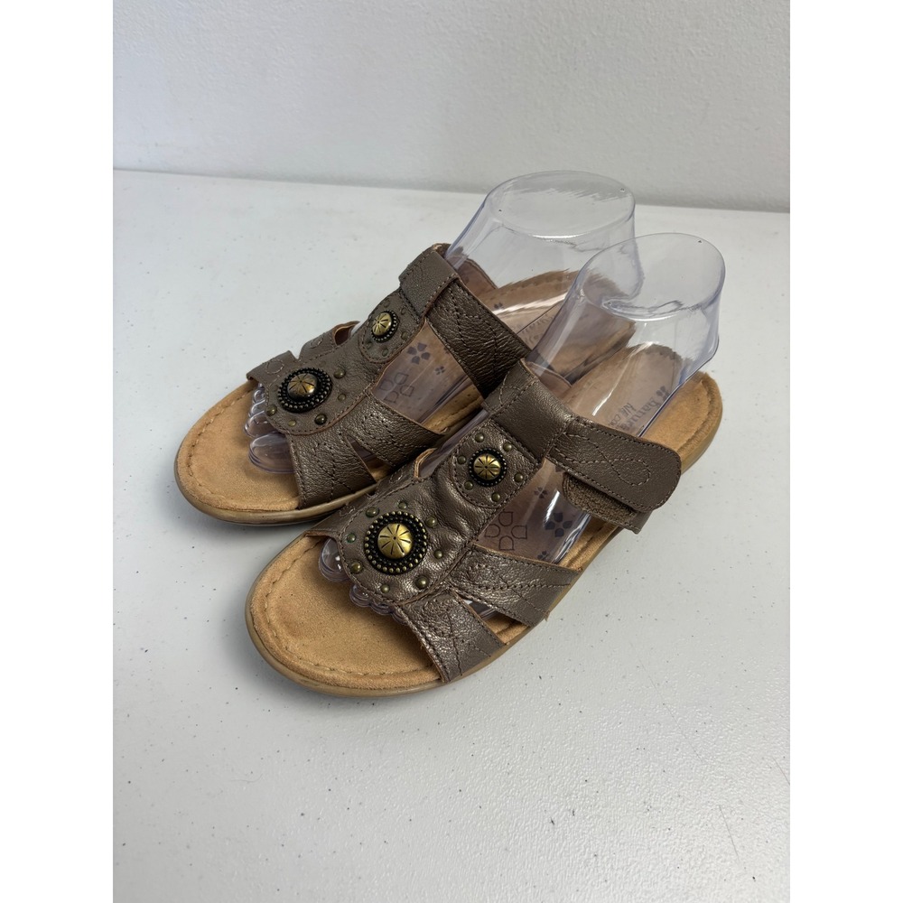 Naturalizer Journie Boho Chic Leather Sandals Coastal Grandma Slides Women 7.5M